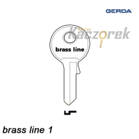 Gerda 001 - klucz surowy - brass line 1 - Z20